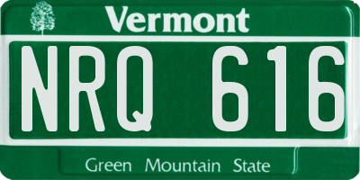 VT license plate NRQ616