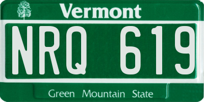 VT license plate NRQ619
