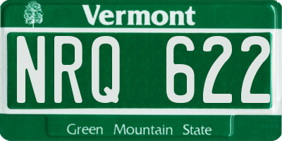 VT license plate NRQ622