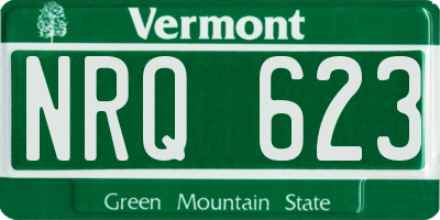 VT license plate NRQ623