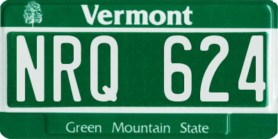 VT license plate NRQ624