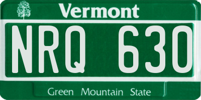 VT license plate NRQ630