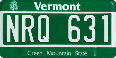 VT license plate NRQ631