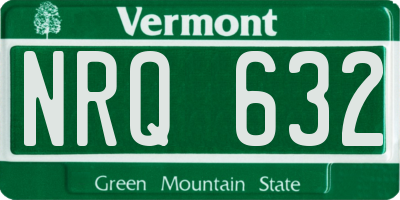 VT license plate NRQ632