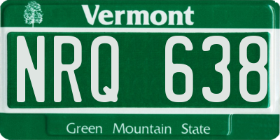 VT license plate NRQ638