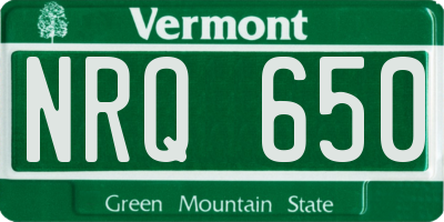 VT license plate NRQ650