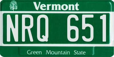 VT license plate NRQ651