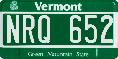VT license plate NRQ652