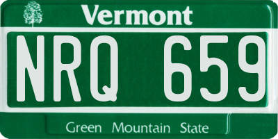 VT license plate NRQ659