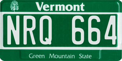 VT license plate NRQ664