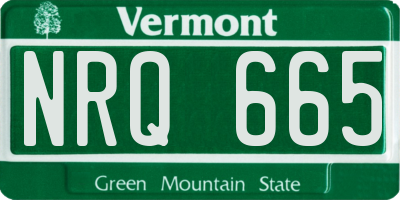 VT license plate NRQ665