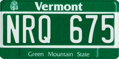 VT license plate NRQ675