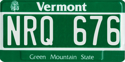 VT license plate NRQ676