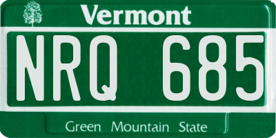 VT license plate NRQ685