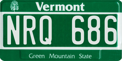 VT license plate NRQ686