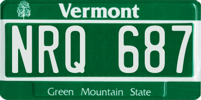 VT license plate NRQ687