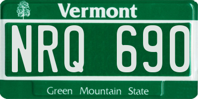 VT license plate NRQ690