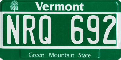 VT license plate NRQ692