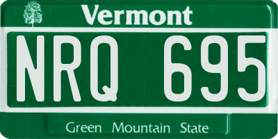 VT license plate NRQ695