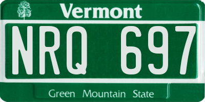 VT license plate NRQ697