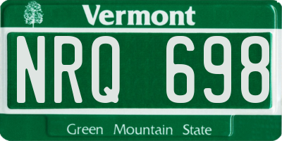 VT license plate NRQ698