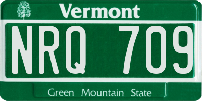 VT license plate NRQ709