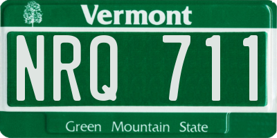 VT license plate NRQ711