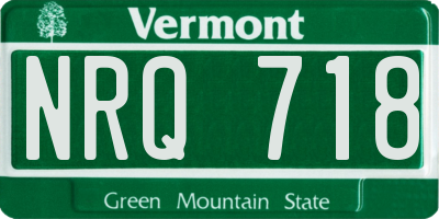 VT license plate NRQ718