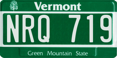 VT license plate NRQ719