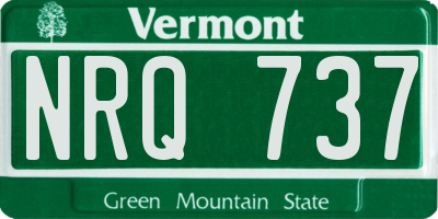 VT license plate NRQ737