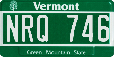 VT license plate NRQ746