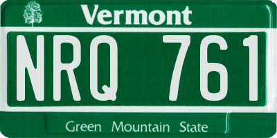 VT license plate NRQ761