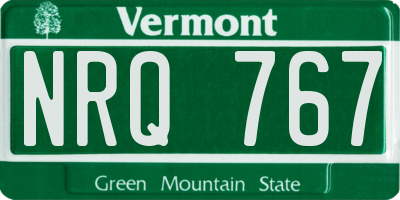 VT license plate NRQ767