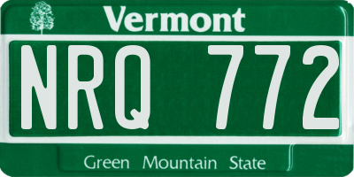 VT license plate NRQ772