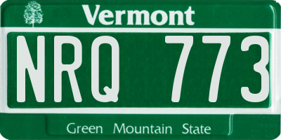 VT license plate NRQ773