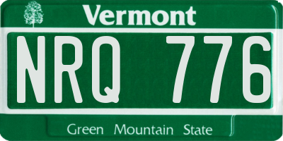 VT license plate NRQ776