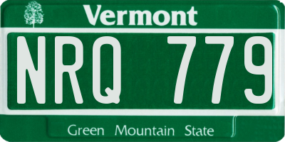 VT license plate NRQ779