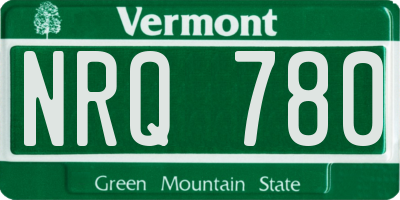 VT license plate NRQ780
