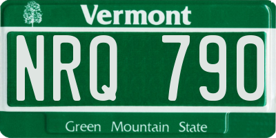 VT license plate NRQ790