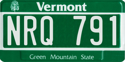 VT license plate NRQ791