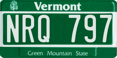 VT license plate NRQ797