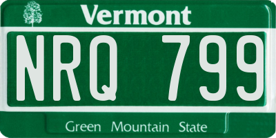VT license plate NRQ799