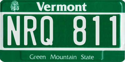 VT license plate NRQ811