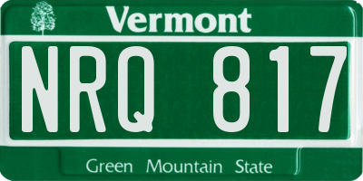 VT license plate NRQ817