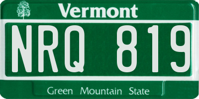 VT license plate NRQ819