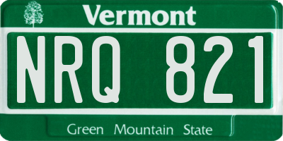 VT license plate NRQ821