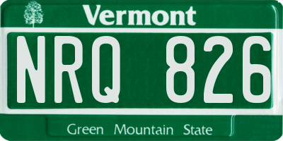 VT license plate NRQ826