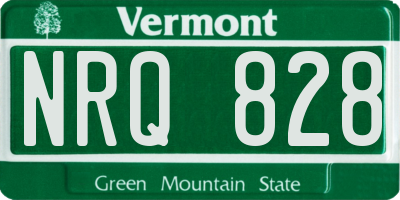 VT license plate NRQ828