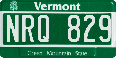 VT license plate NRQ829
