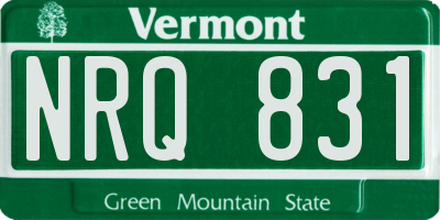 VT license plate NRQ831
